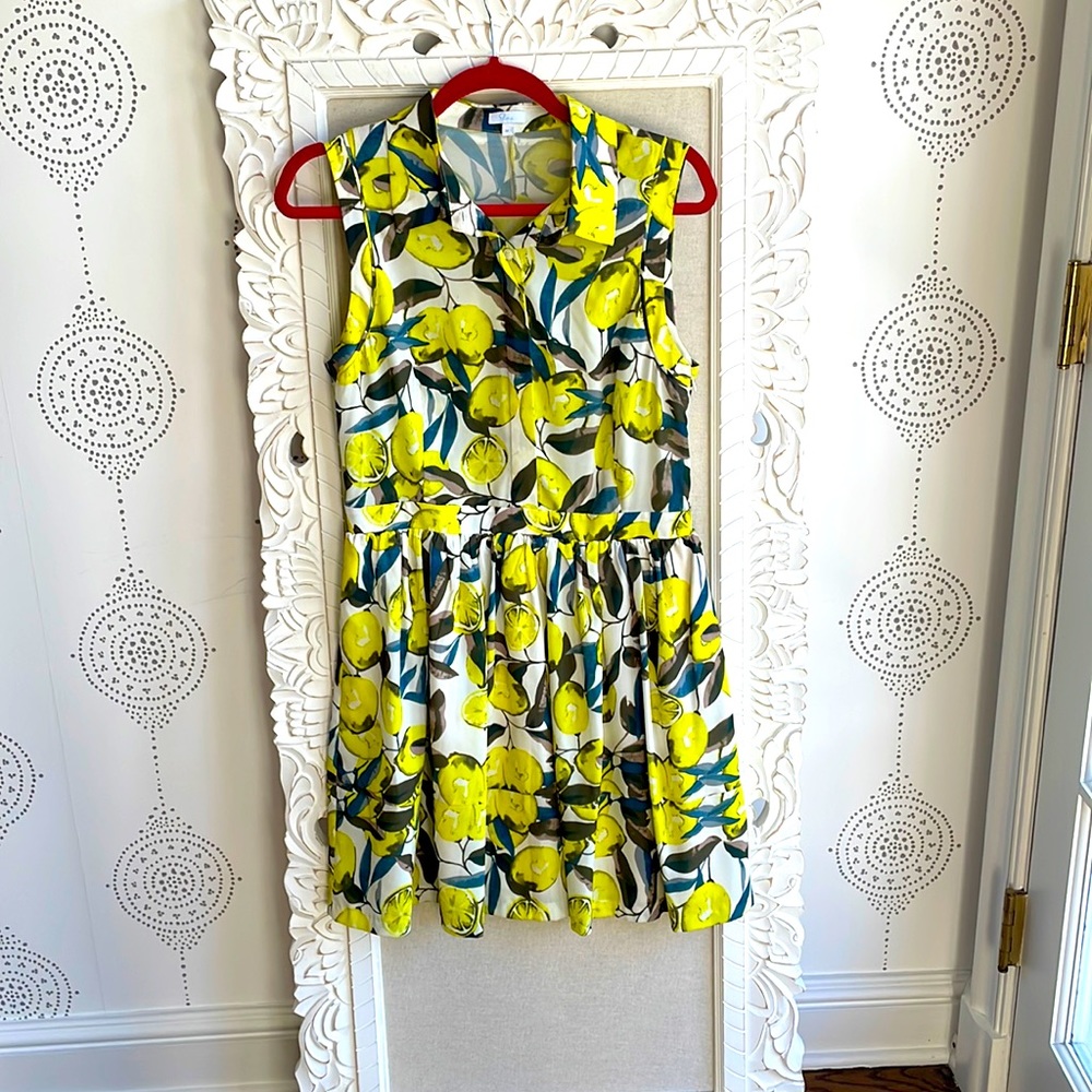 Adorable Lemon Print Mini Dress